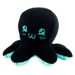 Мягкие животные - Мягкая игрушка KidsQo Осьминог перевернешь черно-мятный 11 см (KD652)