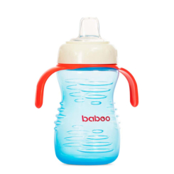 Детская посуда и аксессуары - Поильник Baboo с силиконовым носиком синий (8-125)
