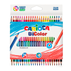 Канцтовары - Набор цветных карандашей Carioca Bi-color двухцветные 48 цветов (43031) Канцтовары - Набор цветных карандашей Carioca Bi-color двухцветные 48 цветов (43031)