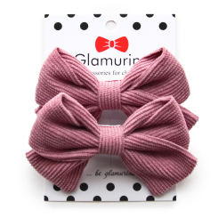 Біжутерія та аксесуари - Бантики Glamurino Tina мікровельвет пильна троянда 2 шт (2112.12) Біжутерія та аксесуари - Бантики Glamurino Tina мікровельвет пильна троянда 2 шт (2112.12)