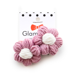 Біжутерія та аксесуари - Резинки Glamurino Puffy flowers фрез (62102.18)