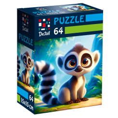Пазлы - Пазл De.tail Лемур в джунглях 64 детали (DT1234-14)