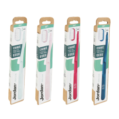Косметика - Зубная щетка Jordan Change Green Soft 4-head в ассортименте (7046110060636)