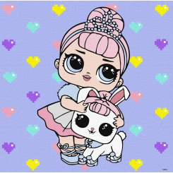 Товары для рисования - Картина по номерам Ідейка Lol Surprise TroopSurprise Crystal Queen with Crystal Bunny 40 х 40 см (KHO6289)