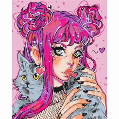 Товары для рисования - Картина по номерам Brushme Кошачий взгляд (BS53522)