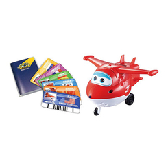Роботи та трансформери - Інтерактивна іграшка Super Wings Jett з картками (YW710410)