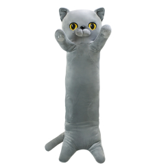 Мягкие животные - Мягкая игрушка Shantou Jinxing Кот Батон серый 90 см (L2402)