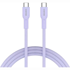 Павербанки - Кабель Canyon OnWire 60CL C-C 60W COLOR Braided 1 м Purple (CND-CCAP60AB10PU)