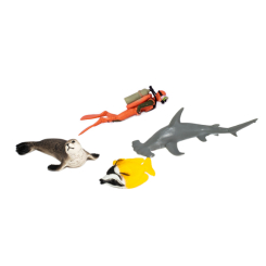 Фігурки тварин - Набір фігурок Kids Team Морські мешканці Акула-молот тюлень риба-метелик (Q9899-P24/2)