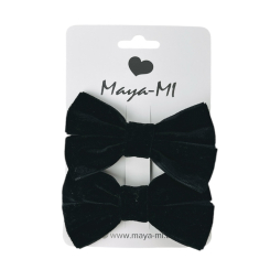 Біжутерія та аксесуари - Заколки Мауа-МІ Оксамитовий бант подвійний чорний (0199-0137-2)