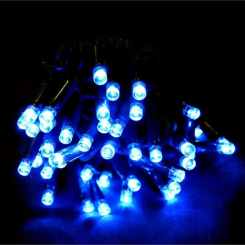 Аксессуары для праздников - Светодиодная гирлянда Led на 200 светодиодов 16 м зеленый провод Синяя (6206321)