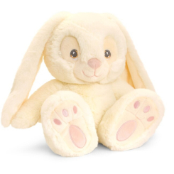 М'які тварини - М'яка іграшка Keel Toys Кроленя-латки на п'ятках біле 30 см (SE1363/1)