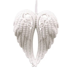 Аксесуари для свят - Підвіска новорічна Flora Крила ангела Білий (11313) (MR35248)
