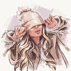 Товари для малювання - Картина за номерами Art Craft Winter girl 40 х 40 см (10230-AC)