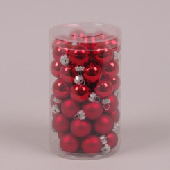 Аксесуари для свят - Кульки скляні Flora D-2,5 см. 48 шт(44516) (MR35659)