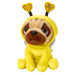 М'які тварини - М'яка іграшка Keel toys Мопс бджілка 14 см (SF0531/6)