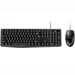 Клавиатура и мыши - Комплект клавиатуры и мыши Genius KM-170 EN/UKR/RU черный (31330006409)