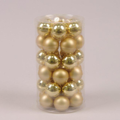 Аксесуари для свят - Кульки скляні Flora D-3,8 см. 36 шт(44558) (MR35695)