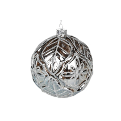 Аксессуары для праздников - Елочный шар BonaDi 10 см Графит (NY15-551) (MR62992)