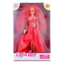 Куклы - Детская кукла Невеста DEFA Bambi 8341 29 см Розовый (11632)