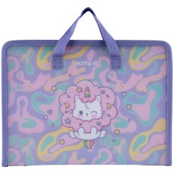 Канцтовары - Папка-портфель Kite Rainbow catcorn на молнии A4 (K24-202-1)