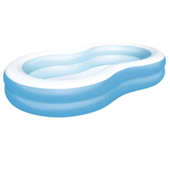 Для пляжу і плавання - Дитячий надувний басейн Bestway 54117, блакитний, 262 х 157 х 46 см (hub_xaihzd)