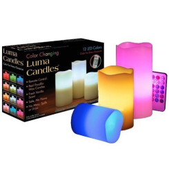 Ночники, проекторы - Ночник детский светодиодный Luma Candles Plus разноцветный на 3 свечи с пультом (smt125415727)