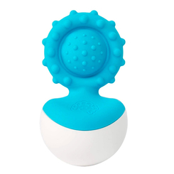 Брязкальця, прорізувачі - Прорізувач-неваляшка Fat Brain Toys Dimpl wobl блакитний (F2174ML)