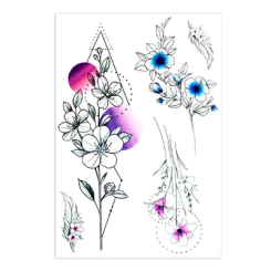Косметика - Набор тату для тела Tattooshka Геометрические цветы (TH-722)