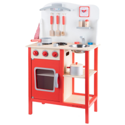 Детские кухни и бытовая техника - Игровой набор New classic toys Игровая кухня Bon appetit красная (11055)