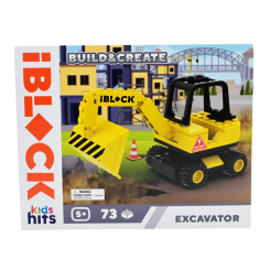 Конструктори з унікальними деталями - Конструктор IBLOCK Junior Kids hits Build & create Екскаватор (KH53/001/1/2/3/4/4)
