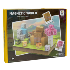 Магнитные конструкторы - Магнитный конструктор Країна Іграшок 118 деталей (Z018A)