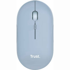 Клавіатура і миші - ​Мишка Trust Puck Rechargeable Ultra-Thin BT/WL Silent синя (24126_TRUST)
