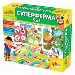 Інтелектуальні ігри - Настільна гра Lisciani Carotina Baby Суперферма 5 в 1 (R63673)