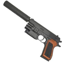 Стрелковое оружие - Детский игрушечный пистолет Bambi SM729+SP3F на пульках (63211)