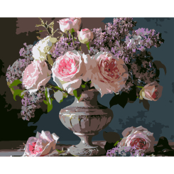 Товары для рисования - Картина по номерам Strateg Розы в вазе 40 х 50 (VG048) Товары для рисования - Картина по номерам Strateg Розы в вазе 40 х 50 (VG048)