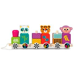 Розвивальні іграшки - Дерев'яна іграшка Kids Hits Потяг Happy friends (KH20/021)