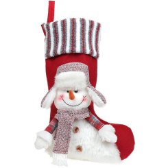 Аксесуари для свят - Новорічний декор-шкарпетка Snowman red Bona DP186334