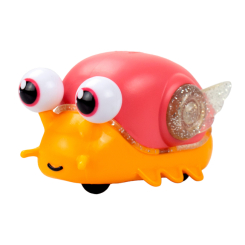 Фигурки животных - Интерактивная игрушка Jiggly pets Оранжевая улитка с игровой площадкой (JPMB003-SET)
