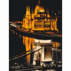 Товари для малювання - Картина за номерами Brushme Нічний Будапешт (RBS52549)