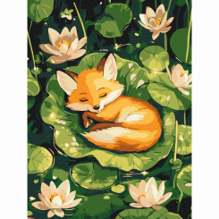 Товари для малювання - Картина за номерами Brushme Спляче лисеня 30х40 см (KBS0184)