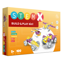 Конструкторы с уникальными деталями - Конструктор StemX Build and play 4 в 1 (73308) Конструкторы с уникальными деталями - Конструктор StemX Build and play 4 в 1 (73308)