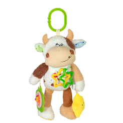 Підвіски, мобілі - Підвіска з брязкальцем Baby Team Корівка (8537/1)