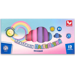 Наборы для лепки - Пластилин восковой Школярик с запахом лимона 12 цветов (303114001-UA)
