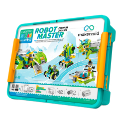 Конструкторы с уникальными деталями - Конструктор Makerzoid Robot Master Premium 600 элементов (MKZ-RM-PM) Конструкторы с уникальными деталями - Конструктор Makerzoid Robot Master Premium 600 элементов (MKZ-RM-PM)