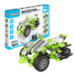 Конструкторы с уникальными деталями - Конструктор Engino Inventor Motorized 4-колесный мотоцикл 10 в 1 (IN51)
