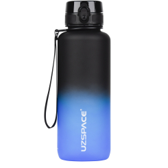 Бутылки для воды - Бутылка для воды Uzspace Frosted черно-голубая 1500 мл (6955482333143)