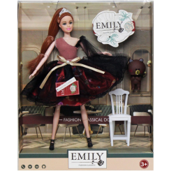 Ляльки - Лялька Emily з ведмедиком та стільчиком MIC (QJ100C) (223540)