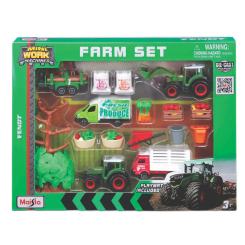 Транспорт и спецтехника - Игровой набор Maisto Super farm play set зеленый (12565/2)