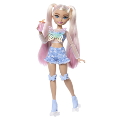 Куклы - Кукла Barbie Dream besties Малибу на роликах (JFX96)
